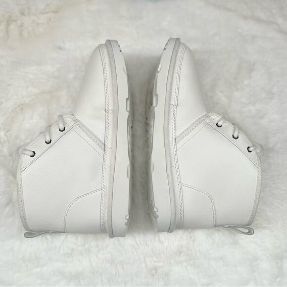 NEW Womens Size 5 UGG Neumel White Leather Lace Up Wool Boot Heritage Chukka - Picture 7 of 9